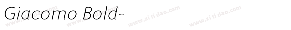 Giacomo Bold字体转换